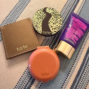 NEW Tarte 4 pc Set Amazonian Clay Blush, Powder, Bronzer and Poreless Primer